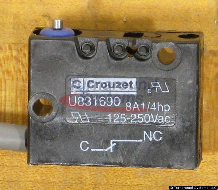 Crouzet 831690 Micro Limit Switch, 10 Amp, Sealed, 20